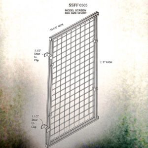 Metal grid panel dimensions illustration